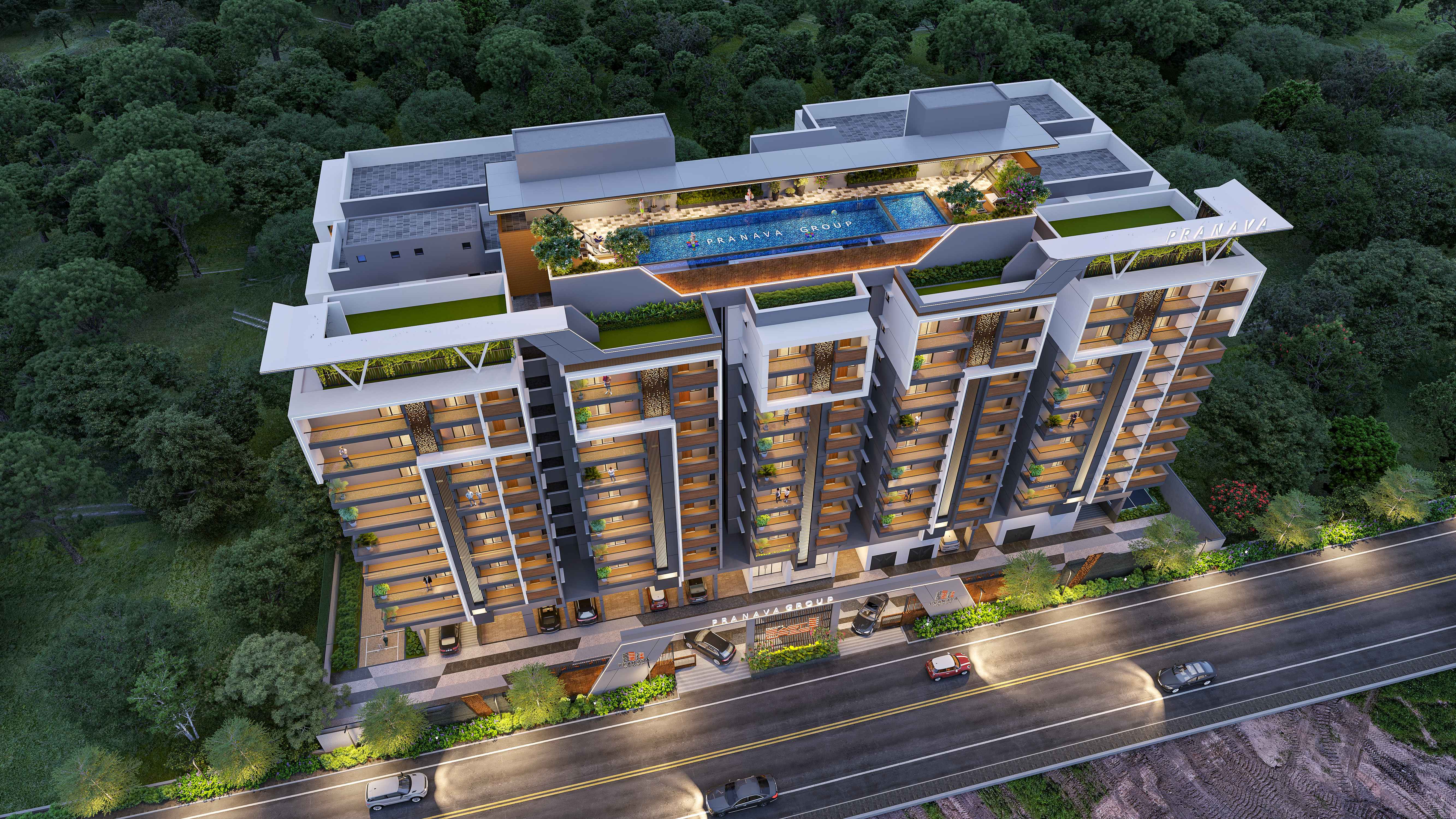 Seasoned real estate partners smiling outside a home